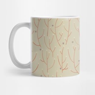 Branches pattern in green Mug